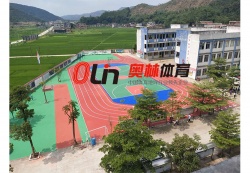 湖南省怀集市蓝钟小学运动场_户外运动地面案例_广东