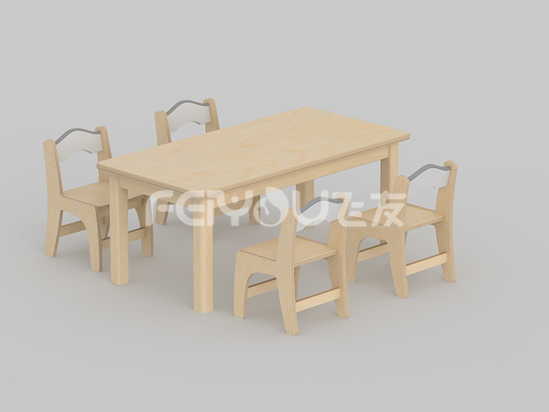 互动江南复古玩具柜长方桌-008
