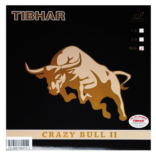 挺拔CRAZY BULL II金蛮牛乒乓球套胶
