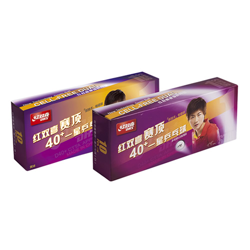 红双喜赛顶一星40MM乒乓球