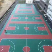 【艺创】芜湖公园硅PU球场施工环 保耐磨新国标 定制硅pu球场