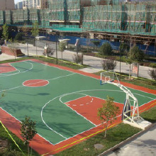 顺强 定制 塑胶篮球场 塑胶网球场施工 硅PU篮球场