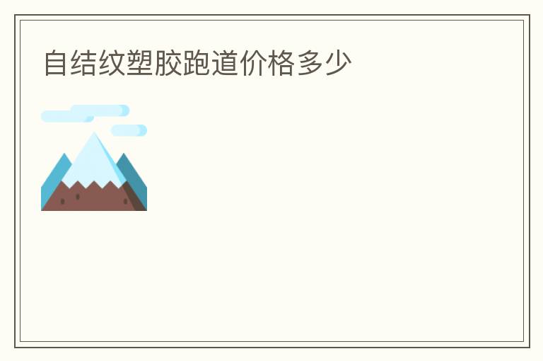 自结纹塑胶跑道价格多少