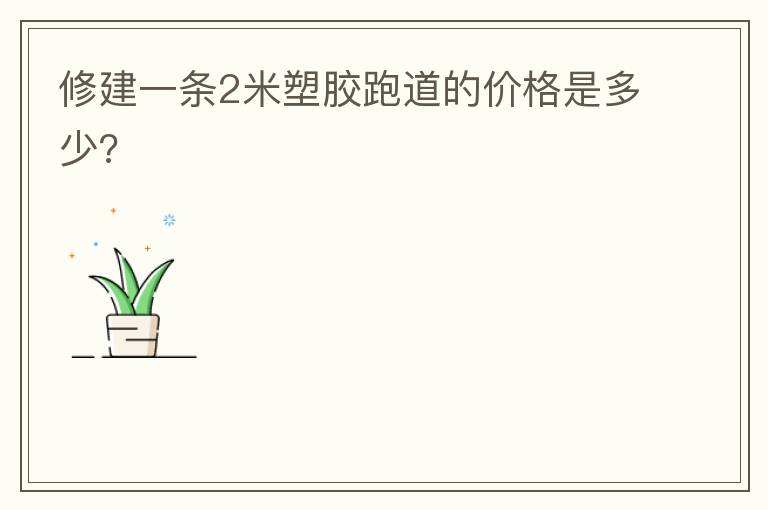 修建一条2米塑胶跑道的价格是多少?