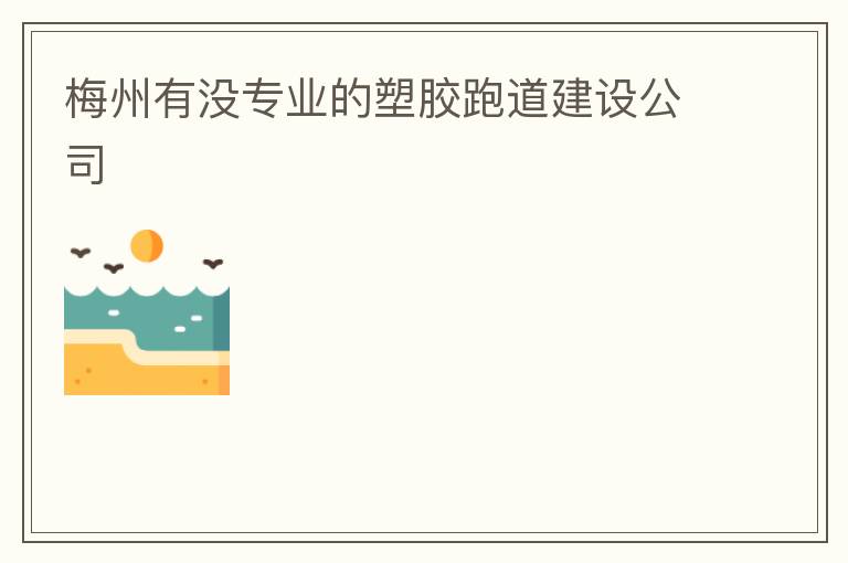 梅州有没专业的塑胶跑道建设公司