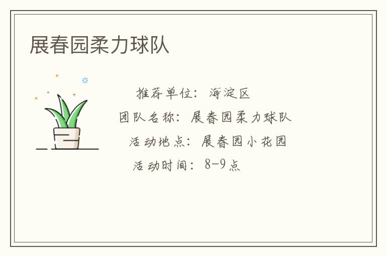 展春园柔力球队