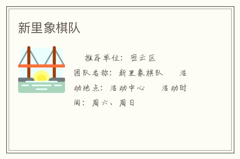 新里象棋队