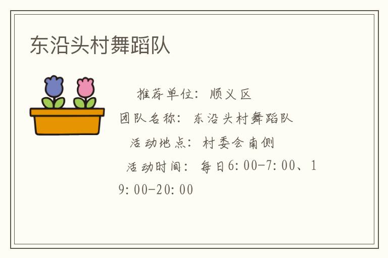 东沿头村舞蹈队