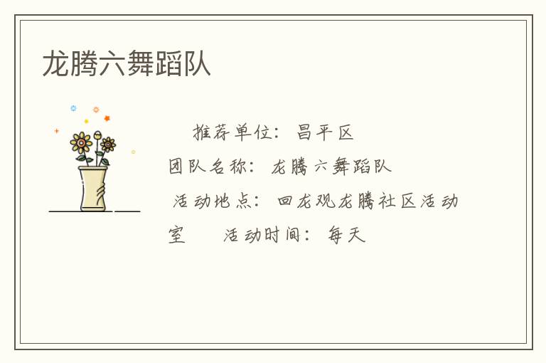 龙腾六舞蹈队