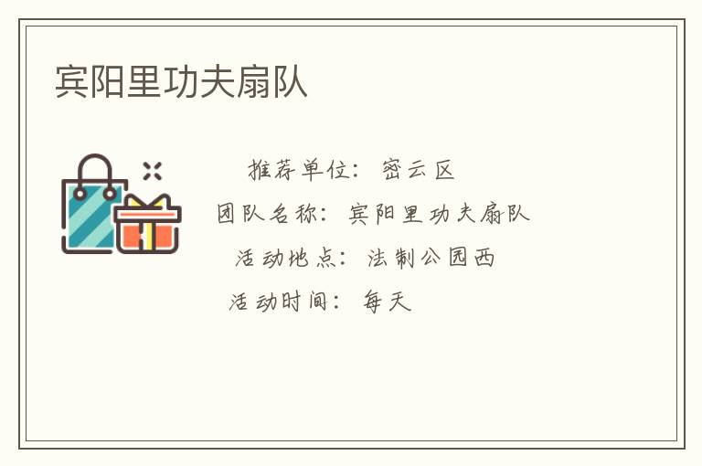宾阳里功夫扇队