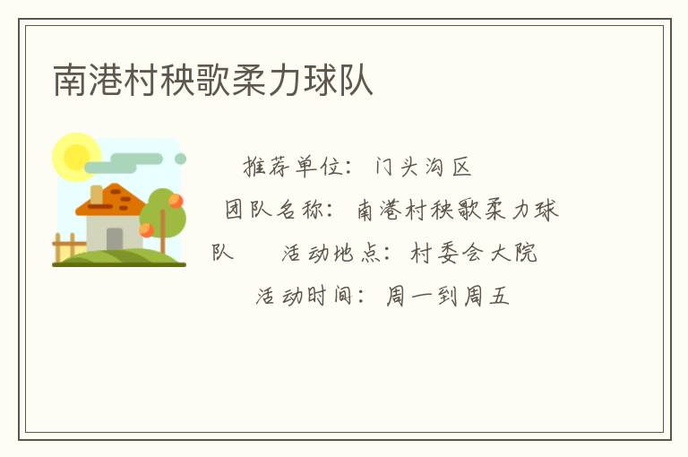 南港村秧歌柔力球队