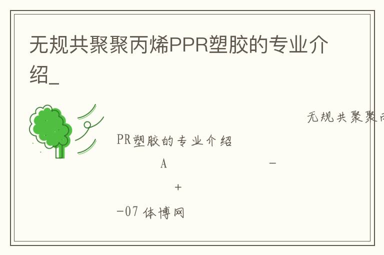 无规共聚聚丙烯PPR塑胶的专业介绍_