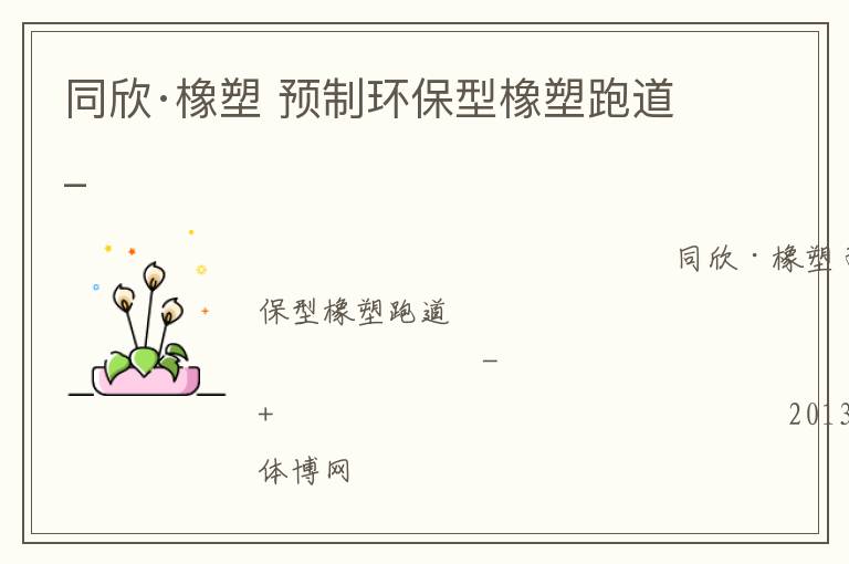 同欣·橡塑 预制环保型橡塑跑道_