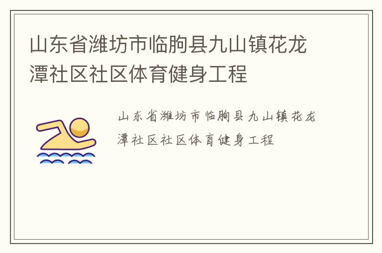 山东省潍坊市临朐县九山镇花龙潭社区社区体育健身工程