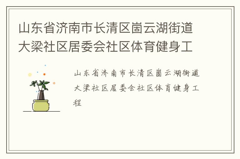 山东省济南市长清区崮云湖街道大梁社区居委会社区体育健身工程