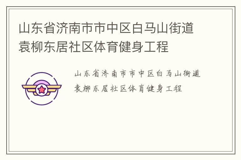 山东省济南市市中区白马山街道袁柳东居社区体育健身工程