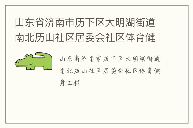 山东省济南市历下区大明湖街道南北历山社区居委会社区体育健身工程