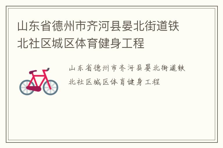 山东省德州市齐河县晏北街道铁北社区城区体育健身工程