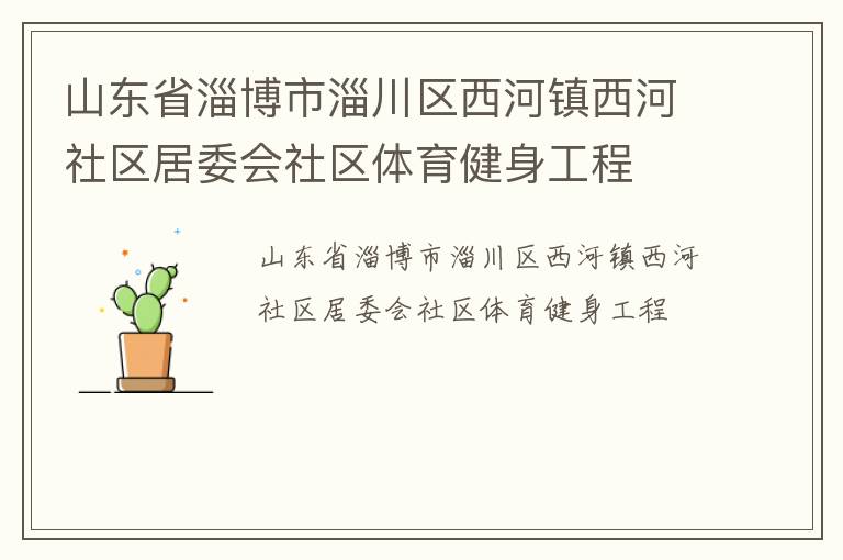 山东省淄博市淄川区西河镇西河社区居委会社区体育健身工程