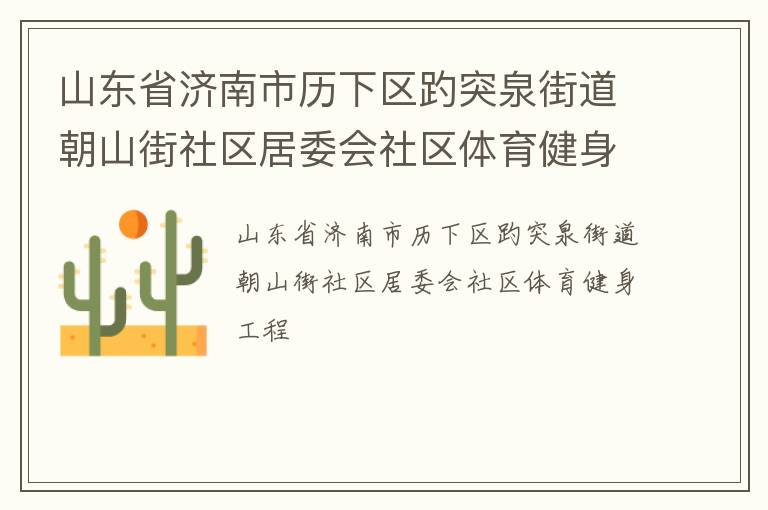 山东省济南市历下区趵突泉街道朝山街社区居委会社区体育健身工程