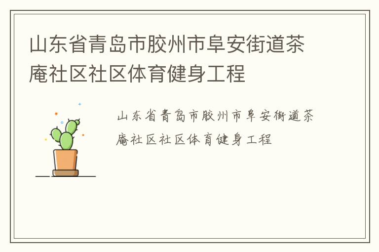 山东省青岛市胶州市阜安街道茶庵社区社区体育健身工程