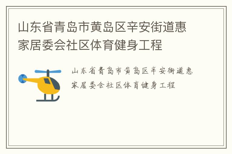 山东省青岛市黄岛区辛安街道惠家居委会社区体育健身工程
