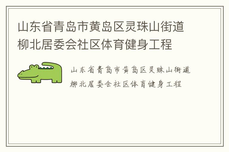 山东省青岛市黄岛区灵珠山街道柳北居委会社区体育健身工程