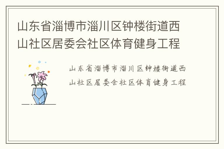 山东省淄博市淄川区钟楼街道西山社区居委会社区体育健身工程