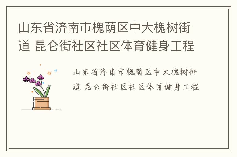 山东省济南市槐荫区中大槐树街道 昆仑街社区社区体育健身工程
