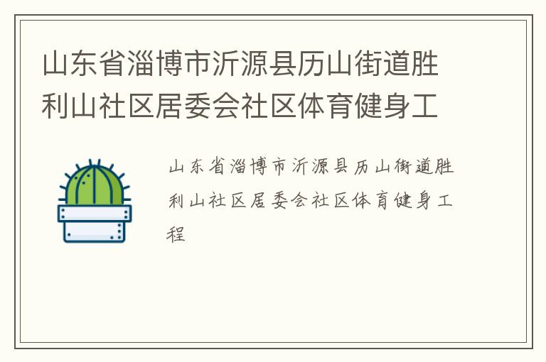 山东省淄博市沂源县历山街道胜利山社区居委会社区体育健身工程