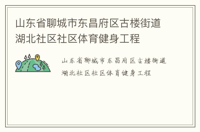 山东省聊城市东昌府区古楼街道湖北社区社区体育健身工程