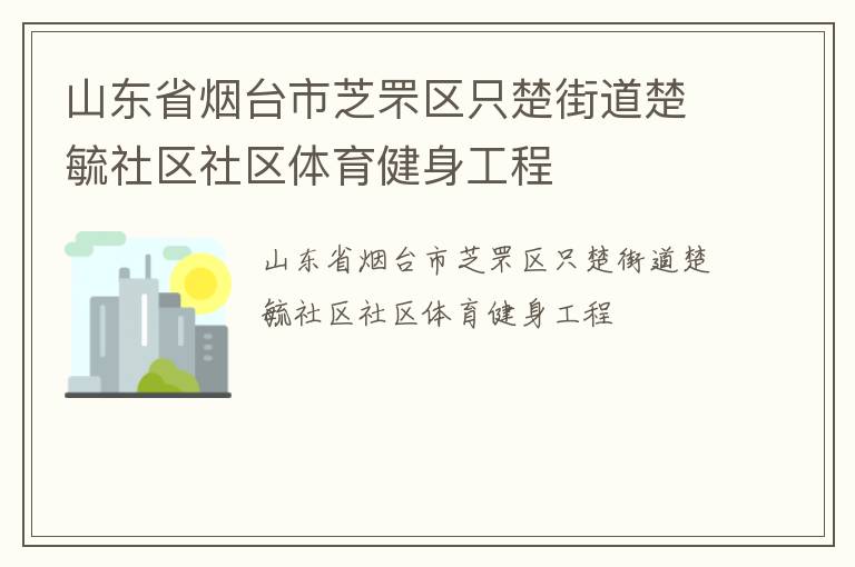 山东省烟台市芝罘区只楚街道楚毓社区社区体育健身工程