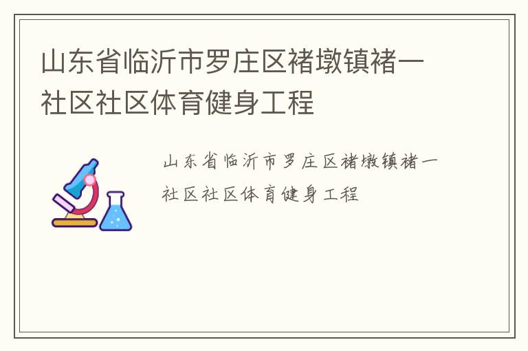 山东省临沂市罗庄区褚墩镇褚一社区社区体育健身工程
