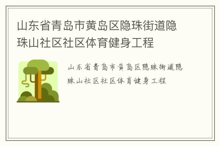 山东省青岛市黄岛区隐珠街道隐珠山社区社区体育健身工程