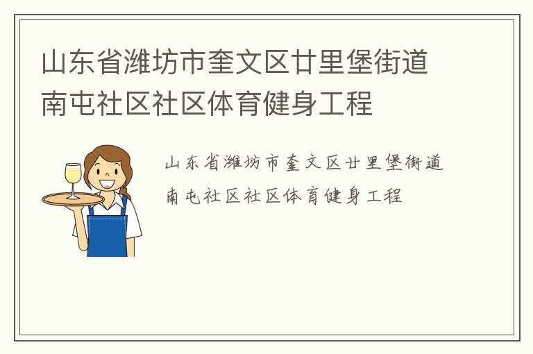 山东省潍坊市奎文区廿里堡街道南屯社区社区体育健身工程