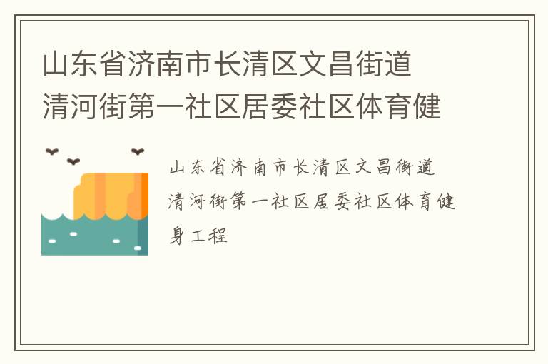 山东省济南市长清区文昌街道  清河街第一社区居委社区体育健身工程