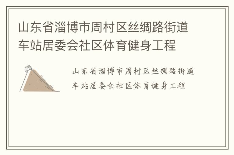 山东省淄博市周村区丝绸路街道车站居委会社区体育健身工程