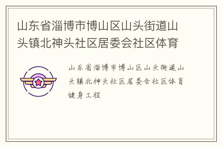 山东省淄博市博山区山头街道山头镇北神头社区居委会社区体育健身工程