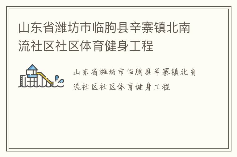 山东省潍坊市临朐县辛寨镇北南流社区社区体育健身工程