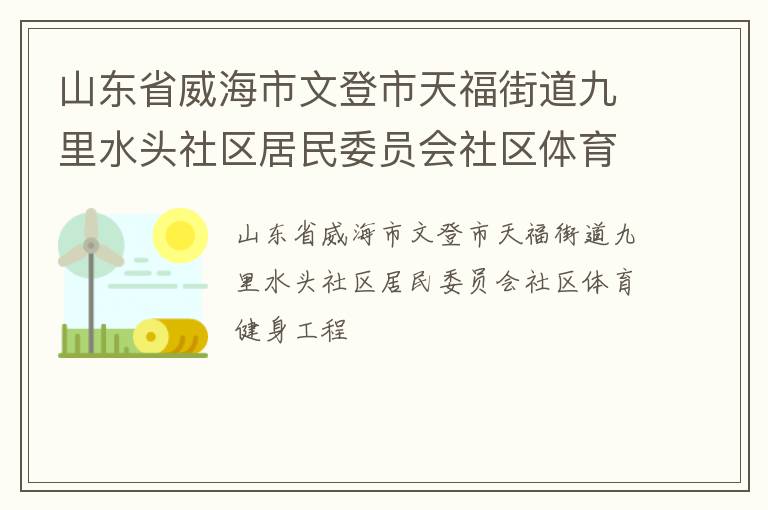 山东省威海市文登市天福街道九里水头社区居民委员会社区体育健身工程