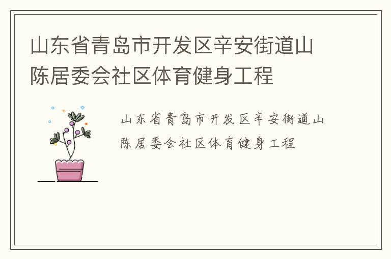 山东省青岛市开发区辛安街道山陈居委会社区体育健身工程