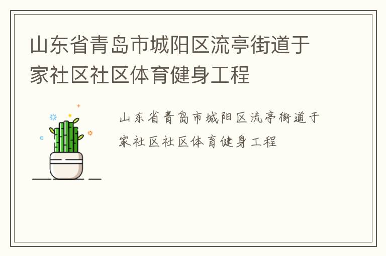山东省青岛市城阳区流亭街道于家社区社区体育健身工程