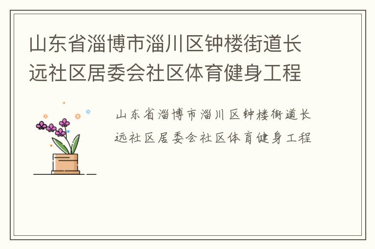 山东省淄博市淄川区钟楼街道长远社区居委会社区体育健身工程