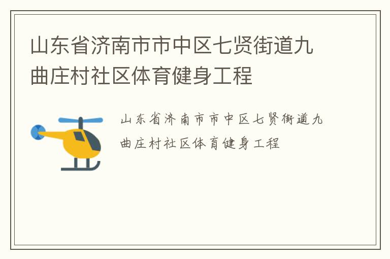 山东省济南市市中区七贤街道九曲庄村社区体育健身工程