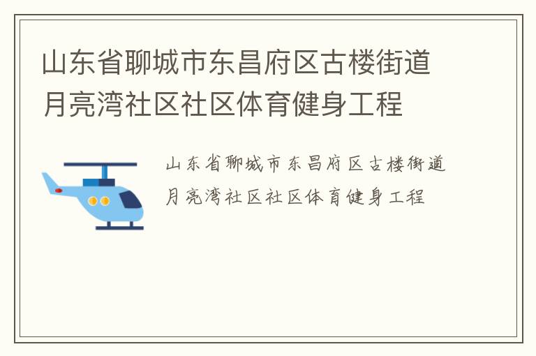 山东省聊城市东昌府区古楼街道月亮湾社区社区体育健身工程