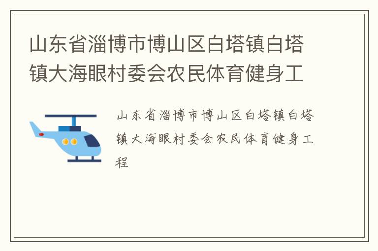 山东省淄博市博山区白塔镇白塔镇大海眼村委会农民体育健身工程
