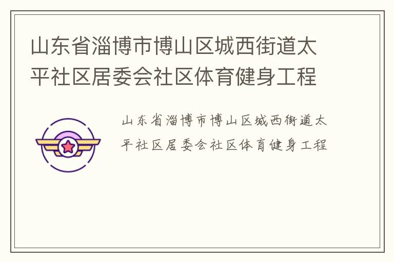 山东省淄博市博山区城西街道太平社区居委会社区体育健身工程