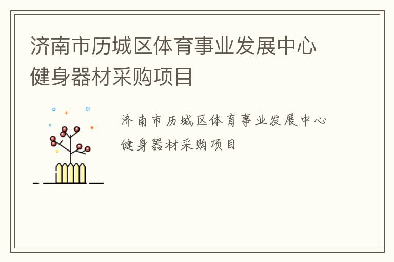 济南市历城区体育事业发展中心健身器材采购项目