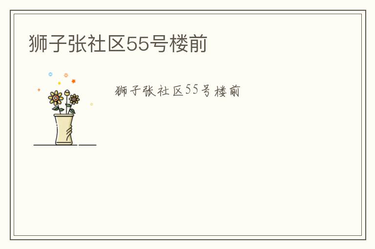 狮子张社区55号楼前