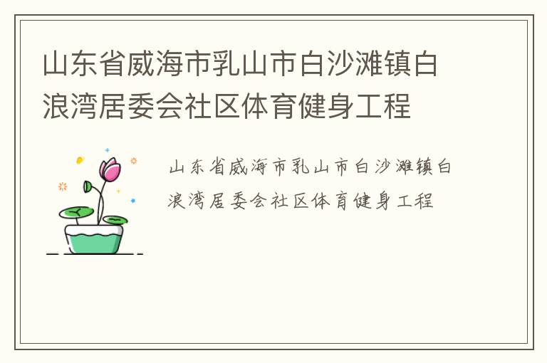 山东省威海市乳山市白沙滩镇白浪湾居委会社区体育健身工程